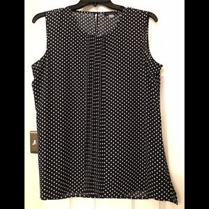 Navy Blue with White Tommy Hilfiger Shell Blouse